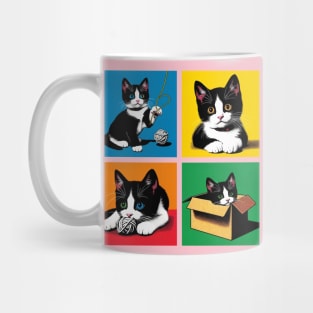 Bicolor Cat Pop Art - Cute Kitties Mug